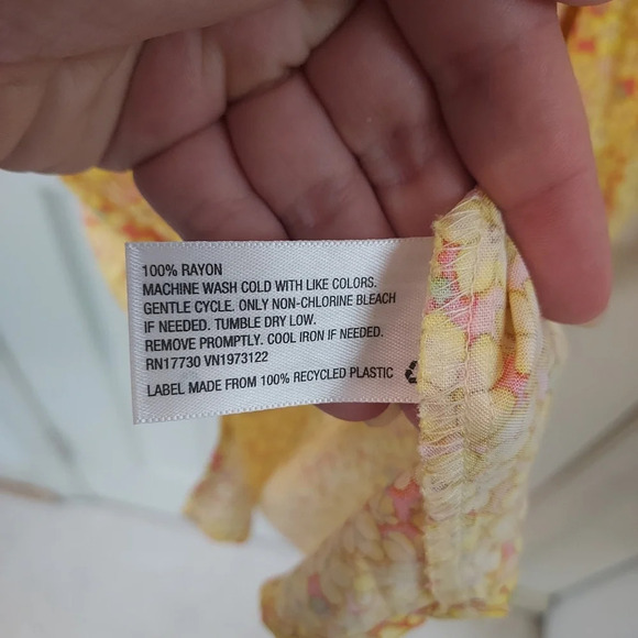 NWT Wild Fable Vibrant Yellow Floral Mini Dress in Size XXL - Picture 9 of 10